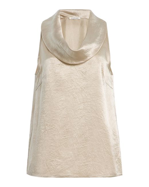 By Malene Birger Natural Viola Draped Acetate Tank Top