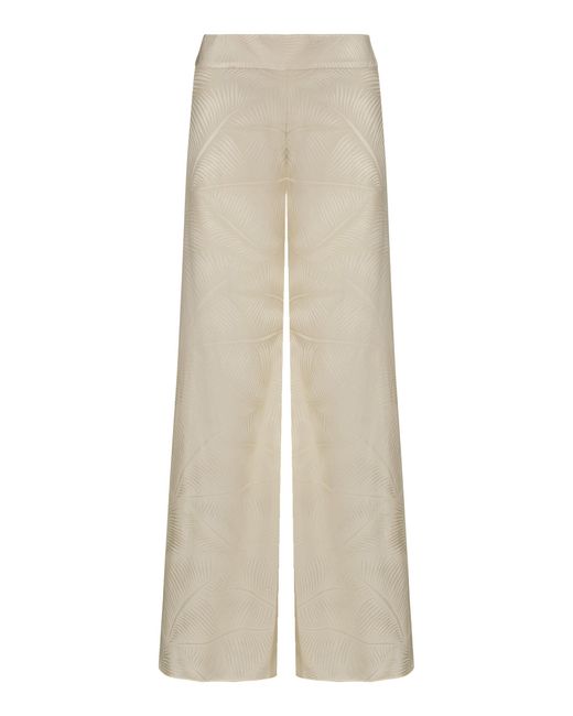 Johanna Ortiz Natural Laidback Energy Mid-Rise Wide-Leg Pants
