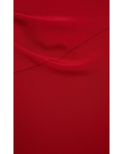 Isabel Marant Red Kidena Draped Satin Midi Dress