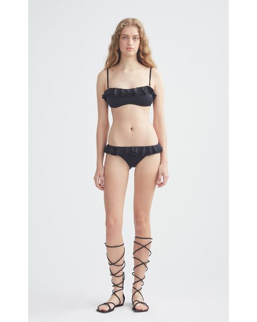 Dar Zéro Studio Black Exclusive Ruffled Bikini Top