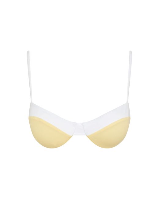 Onia White Brigitte Bikini Top