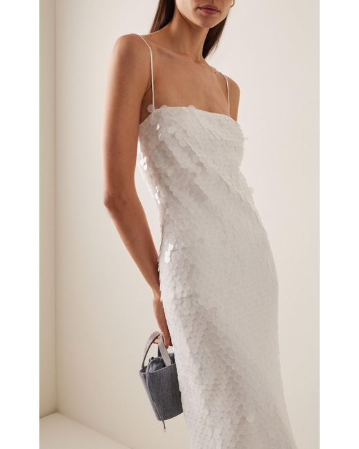 phoenix sequined midi slip dress The New Arrivals By Ilkyaz Ozel Phoenix Midi Dress In Rose