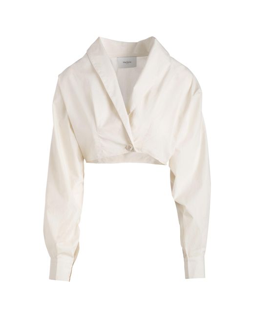 Merlette White Eterna Cotton Poplin Top