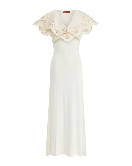 Altuzarra White Penrose Broderie Anglaise Jersey Maxi Dress