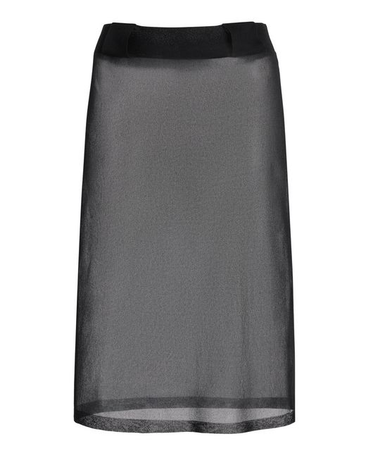 Ferragamo Gray Silk Mini Skirt