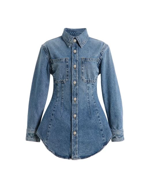 Agolde Blue Wilma Denim Shirt