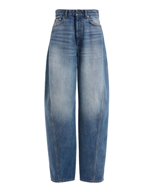 Givenchy Blue Cocoon Rigid Mid-Rise Wide-Leg Jeans
