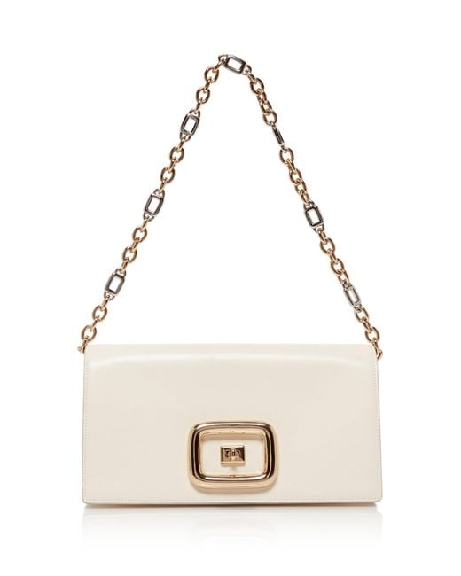 Roger Vivier Natural Viv' Choc Chain Leather Bag