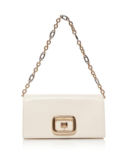 Roger Vivier Natural Viv' Choc Chain Leather Bag