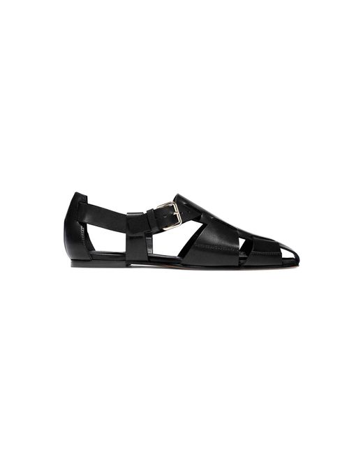 Emme Parsons Black Ernest Leather Sandals