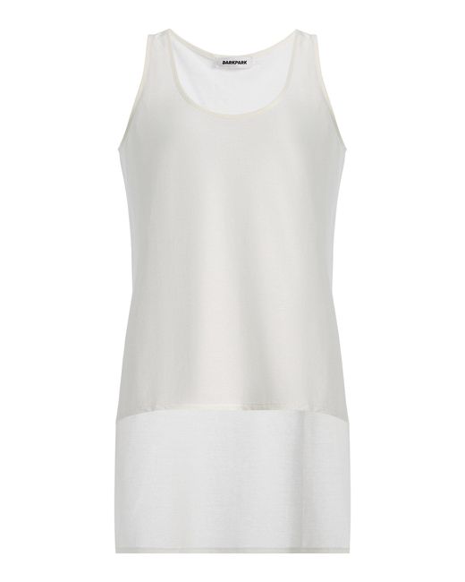 DARKPARK White Ivy Cotton Jersey Tank Top
