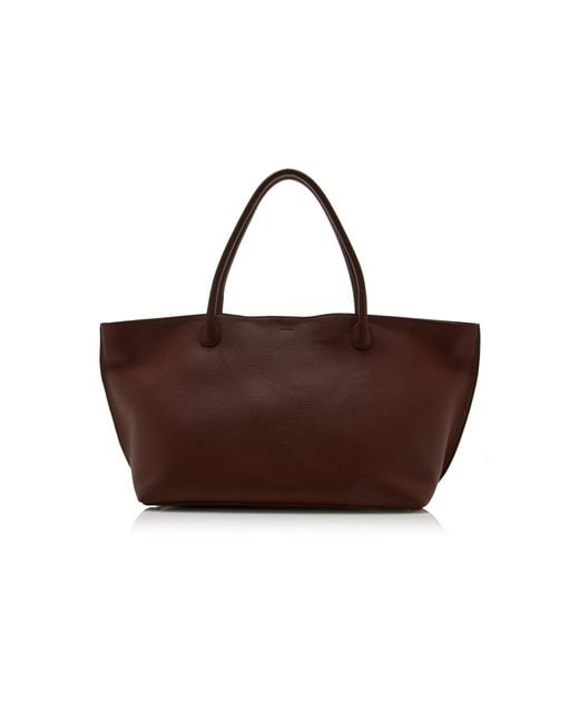 LIE STUDIO Brown The Eva Leather Weekend Tote Bag