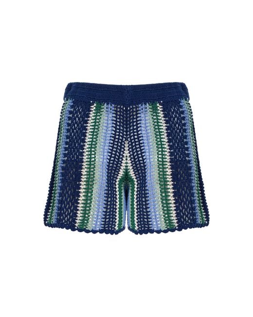 All That Remains Blue Exclusive Hand-Knit Cotton Shorts