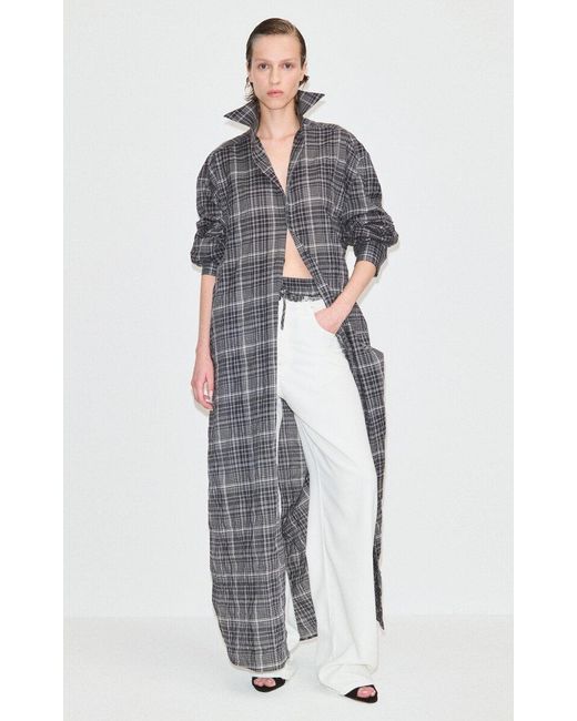 DARKPARK White Claire Cotton-Blend Wide-Leg Pants