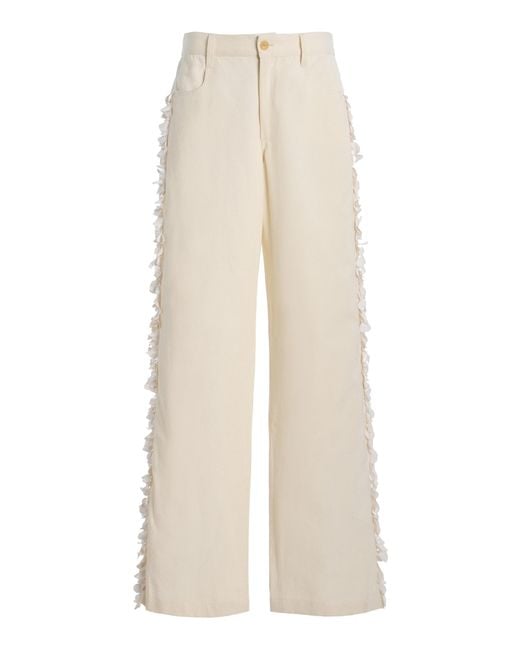 DIOTIMA White Burro Low-Rise Straight-Leg Jean