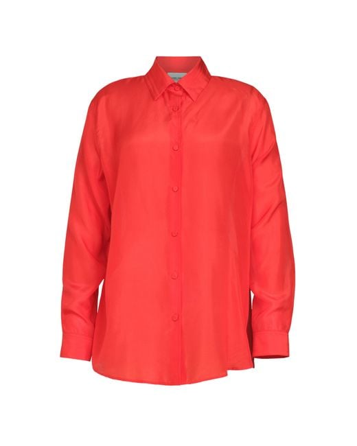 Rachel Comey Red Quinney Silk Shirt
