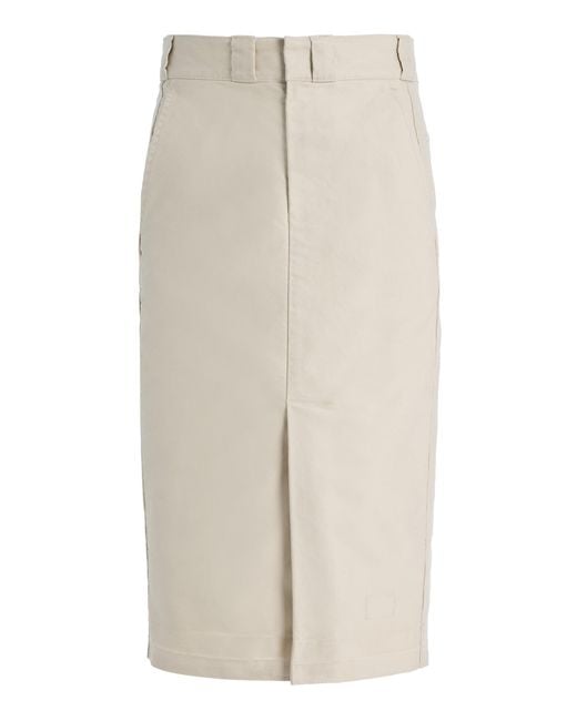Maison Margiela White Denim Midi Skirt