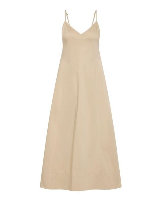 St. Agni Natural Structured Cotton Midi Dress
