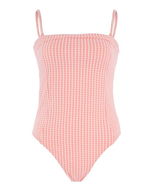 Juillet Pink Exclusive Gingham One-Piece Swimsuit