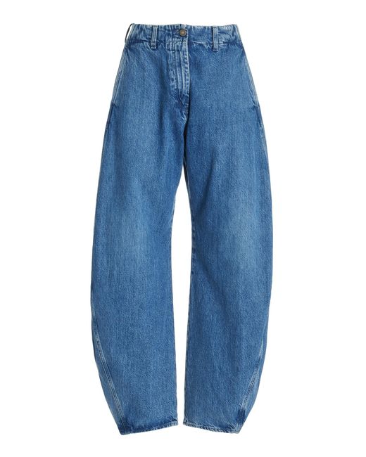 Made In Tomboy Blue Isabelle Rigid High-rise Tapered Wide-leg Jeans
