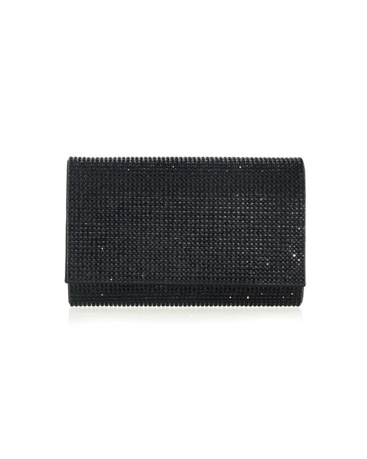 Judith Leiber Black Fizzy Crystal Clutch
