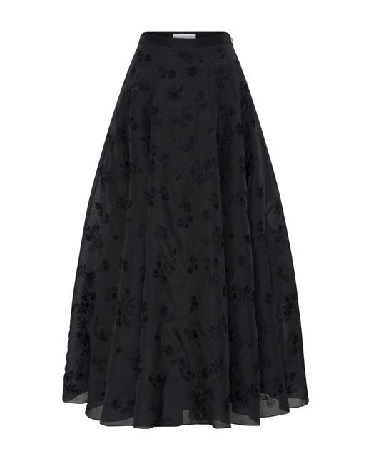 Gabriela Hearst Black Sonya Mia's Flowers Maxi Skirt