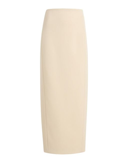 Khaite Natural Lyle Mix Crepe Maxi Skirt