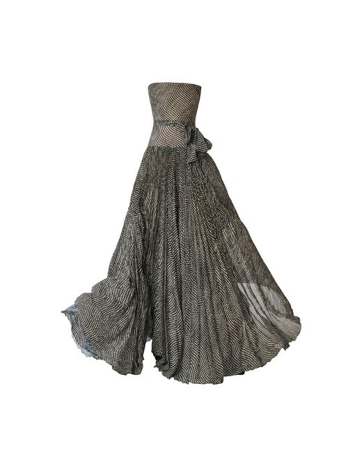 Juozas Statkevicius Multicolor Corset Chiffon Maxi Dress