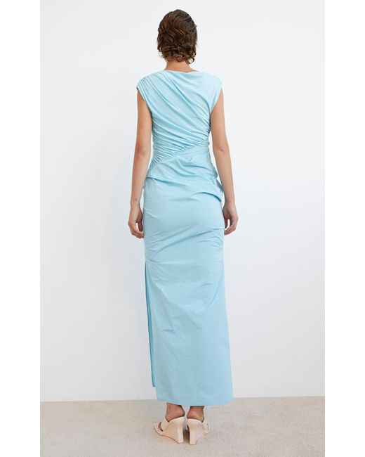 paris georgia blue talia midi dress Paris Georgia Women's Talia Midi Slip Dress In Blue