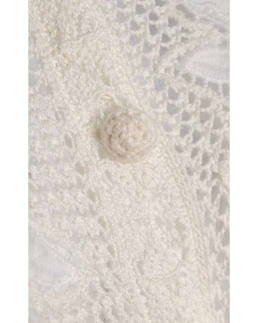 Erdem White Cotton Cardigan