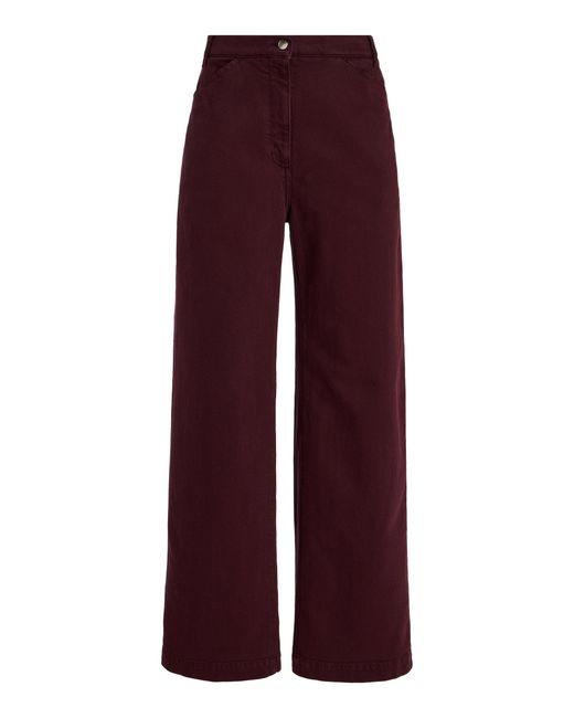 Another Tomorrow Red Denim Carpenter Pants