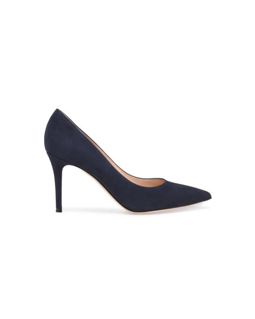 Gianvito Rossi Blue Gianvito Suede Pumps