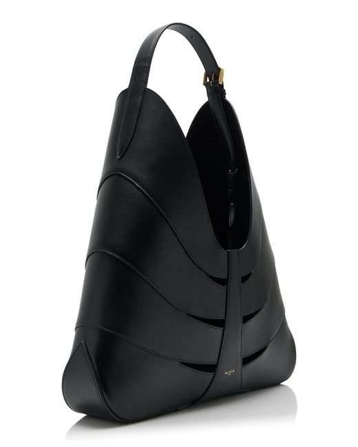 Alaïa Black Delta Leather Hobo Bag
