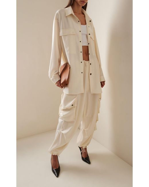 DARKPARK White Julie Oversized Wool Shirt