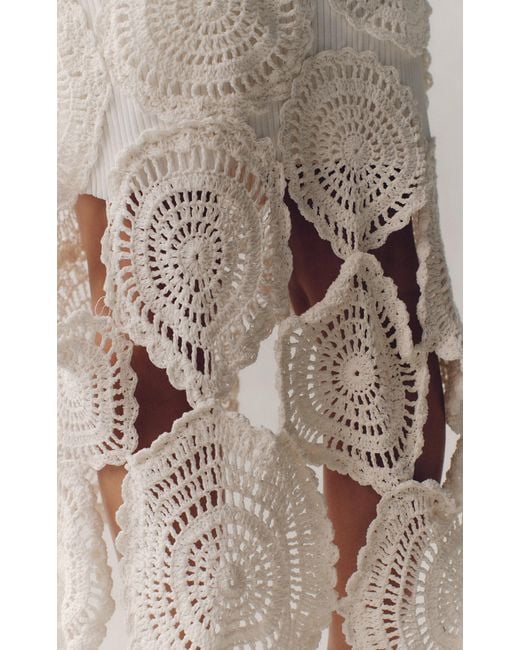 white christmas dresses Pink Floral Crochet Knit Midi Dress – Gabi Swimwear