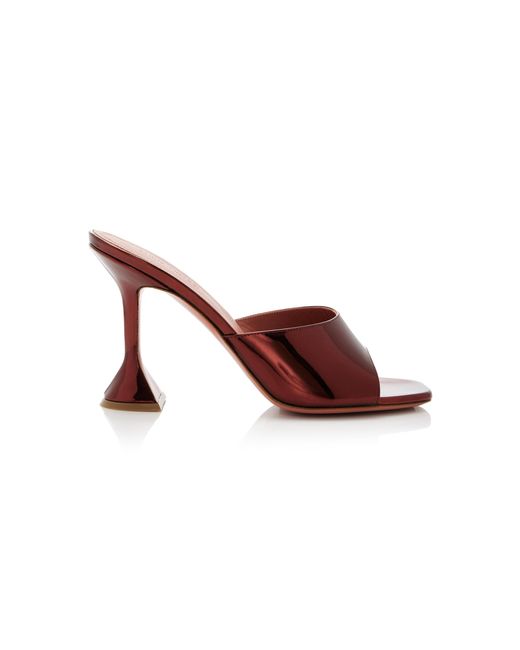 AMINA MUADDI Brown Lupita Mirrored Leather Sandals