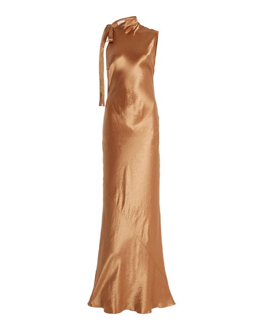 Bondi Born Natural Kobe Satin Maxi Dress