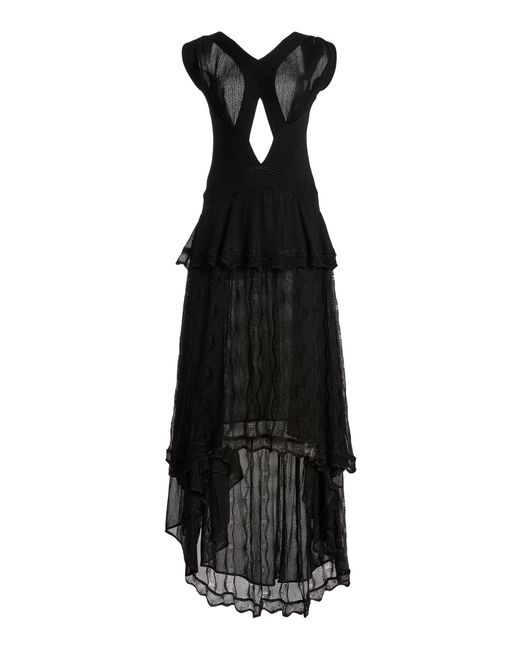 Lanvin Black Band-Detail Backless Maxi Dress