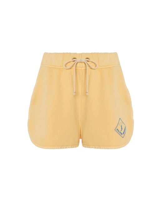 Les Tien Yellow Exclusive Club Moda Riviera Serena Cotton Shorts