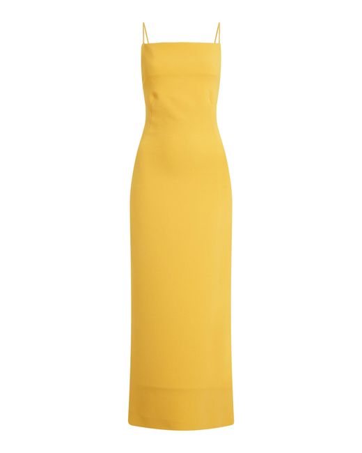 Givenchy Yellow Sliced Kickback Midi Dress