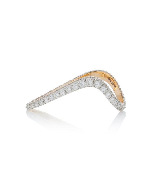 Marie Mas White Grand Radiant 18k Rose Gold Diamond Ring