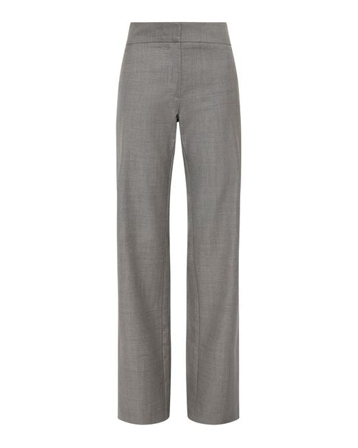 St. Agni Mid Rise Straight Pants in Gray | Lyst