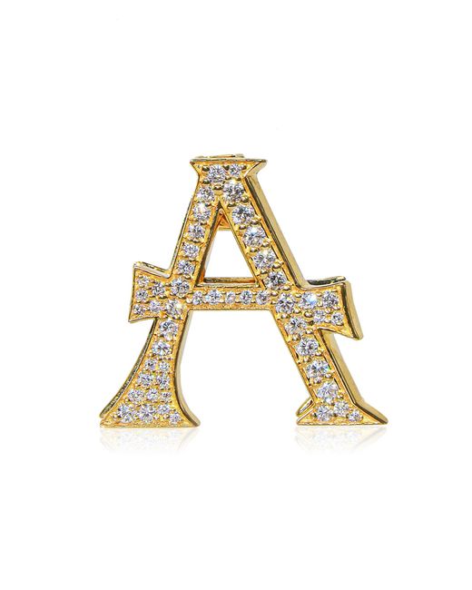 Ashna Mehta Metallic Alphabet 'A' 18K Diamond Bag Charm