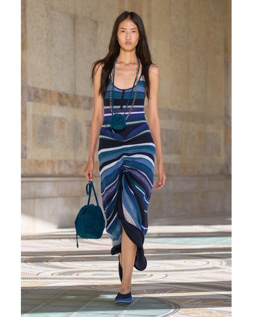 Gabriela Hearst Blue Large Fara Drawsting Bag