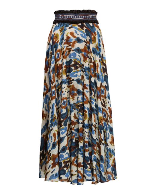 Lena Hoschek White Maeve Cotton Maxi Skirt