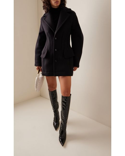 Bottega Veneta Black Stretch-wool Felt Short Coat