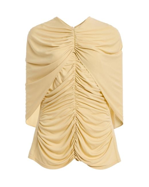Kallmeyer Natural Emme Ruched Cape Top