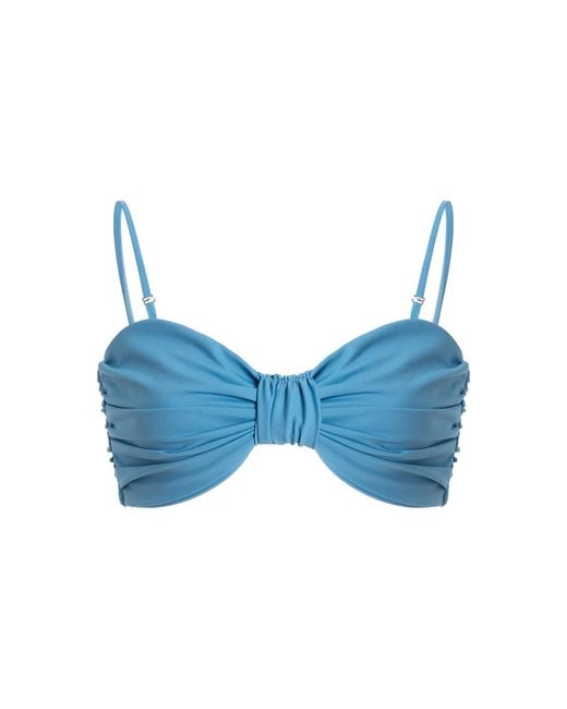 Sea Blue Carmella Draped Bikini Top