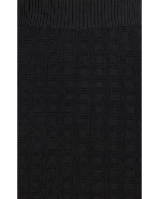 High Sport Black Exclusive Lea Stretch-cotton Knit Midi Skirt