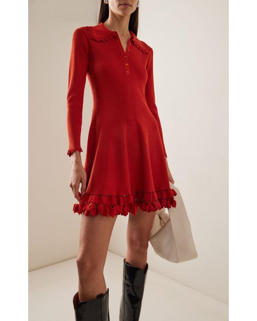 Ulla Johnson Red Cybil Mini Dress